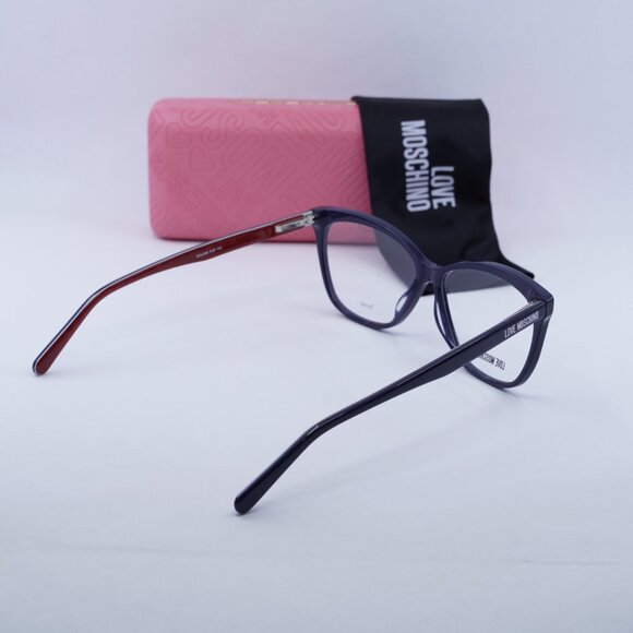 Moschino MOL506 0PJP00 Square Eyeglasses - Blue/Red 56mm - Picture 12 of 12